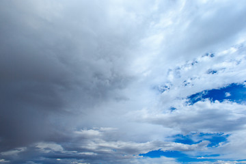 blue sky background with tiny clouds