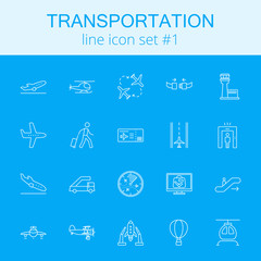 Transportation icon set.
