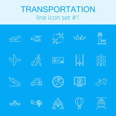 Fototapeta premium Transportation icon set.
