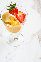 Detox strawberry drink