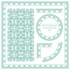 Vintage Frame Pattern Set 098 Spiral Kaleidoscope