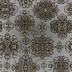Graphic vintage background. Seamless pattern.