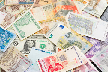 Obraz na płótnie Canvas International money background