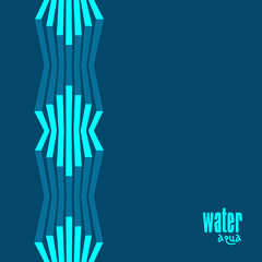 Blue geometric design