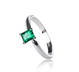 Jewellery ring isolated on a white background