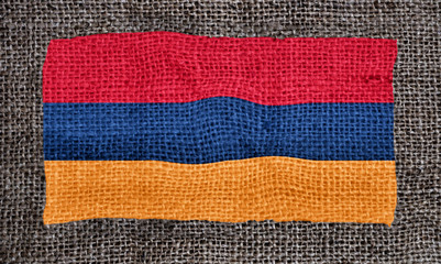 Armenian flag printed ot fabric