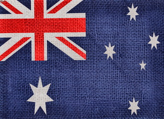 Australian flag printed on fabric