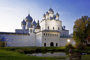 The Kremlin of Rostov the Great in the late evening, Russia