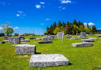 Fototapeta na wymiar Medieval tombstones in Bosnia and Herzegovina