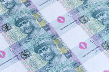 Obraz na płótnie Canvas Ukrainian money pattern / background