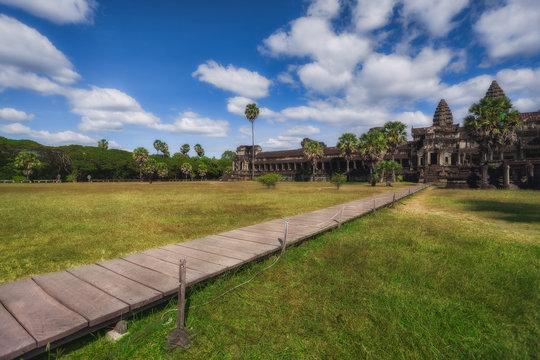 SIEM REAP, CAMBODIA. Road to Angkor Wat.