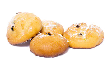 buns on white background
