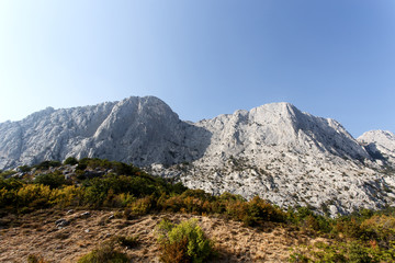 Beautiful high mountains in Crimea at summer