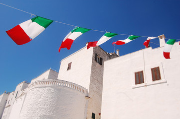 Feast in Ostuni the white city of Murgia in Puglia - Italy