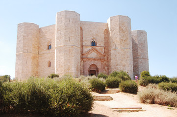 Fototapeta na wymiar The Castle of Frederick II at Castel del Monte in Puglia Italy n