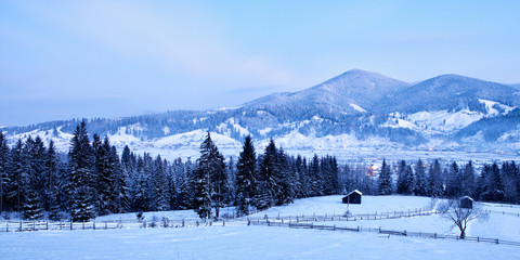 Winter mountain landscape