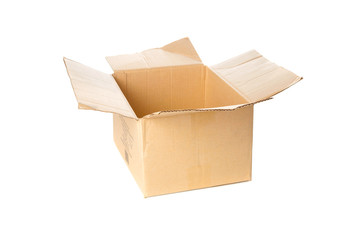 Cardboard box isolated on white background