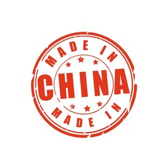 Made in China vector stamp