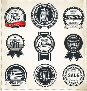 Sale retro vintage badges and labels