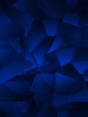 Blue polygonal triangles asbtract background