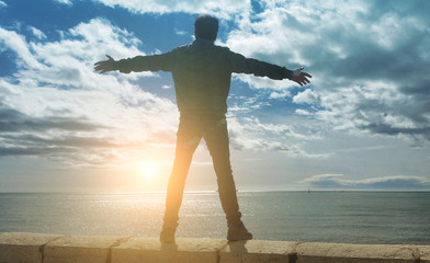 Man and the sky