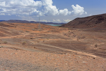 Cumulus clouds over the Awash river valley. Afar region-Ethiopia. 0125