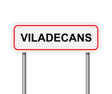 Welcome to Viladecans, Spain road sign vector