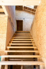 Wooden frame of a new house under construction