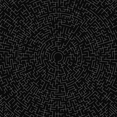 Labyrinth Black Background. Kids Maze