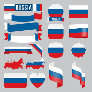 russia flags