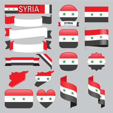 syria flags
