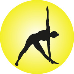 Fototapeta premium Yoga position silhouette vector, silhouette in posizione yoga vettoriale