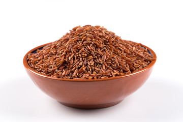 Heap of red rice