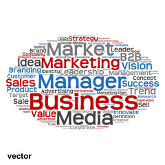 Vector conceptual business marketing word cloud