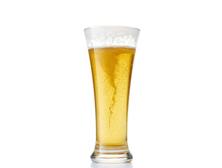 Beer Glass isolated on white with a path