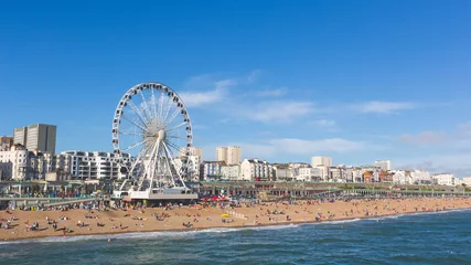 Photo sur Plexiglas Jetée Brighton vue sur mer depuis la jetée
