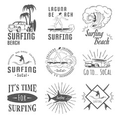 Vector Set Surf Badges, Sign and Logos