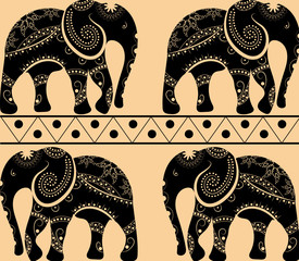Pattern With Ornamental Elephant