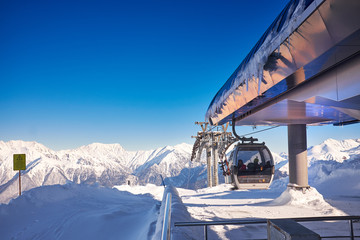 Mountains ski resort Caucasus - nature  background
