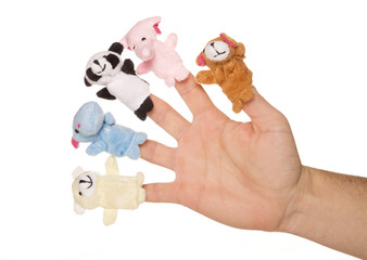 five animal finger puppets