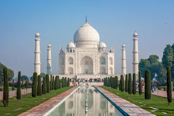 Papier Peint photo autocollant Inde The Taj Mahal in Agra, India.