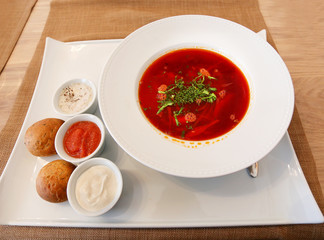  soup with fritters