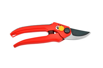 Garden pruner on white