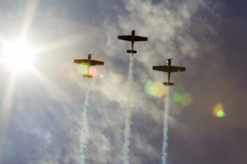 sky clouds aircraft air show