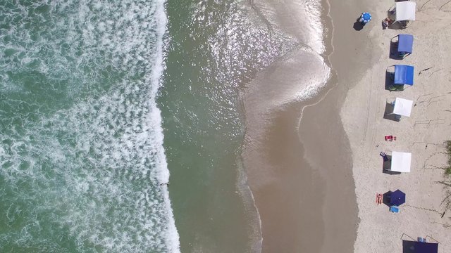 Aerial view of Juquehy Beach, Sao Paulo, Brazil