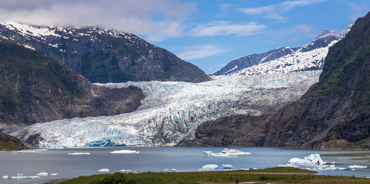Mendenhall Glacier in Juneau, Alaska.