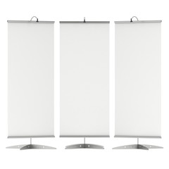 Blank Roll Up Expo Banner Stand.