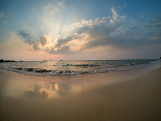 Fototapeta na wymiar Sunset over Khao Lak beach