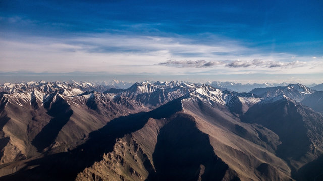 Aerial View of the Himalayas Mountain