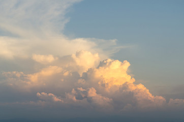 Colorful cloud and sky before sunset